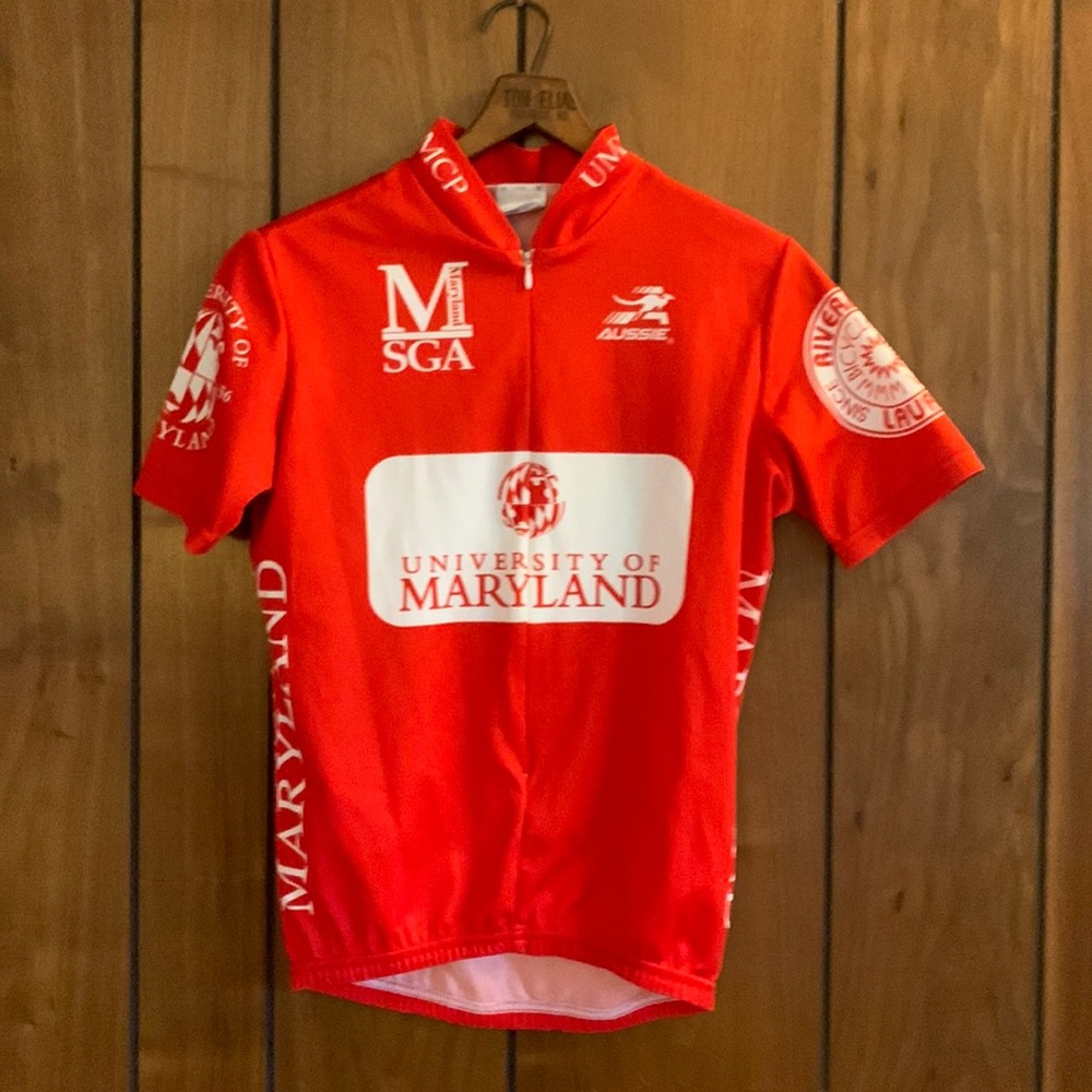 Vintage University of Maryland UMD womens cycling Jersey